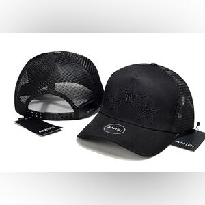 AMIRI Black Cap with Star Design